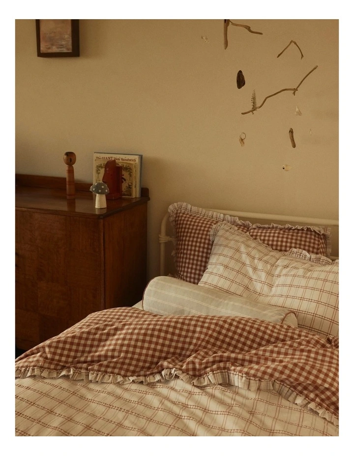 Holly King Single Quilt Cover in Multi Check image 2