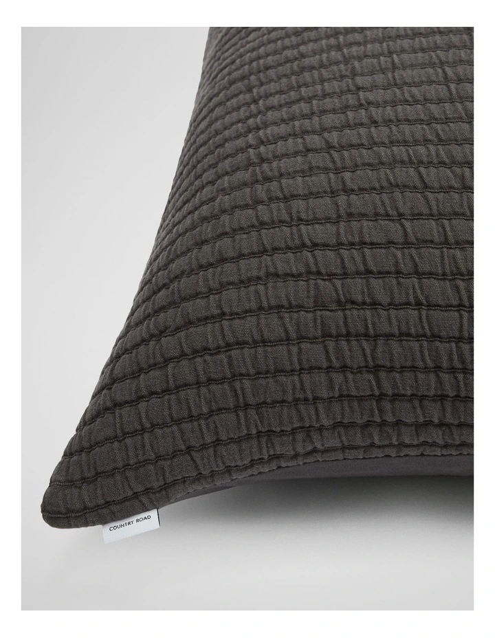 Pomona King Pillowcase Pair in Charcoal image 2