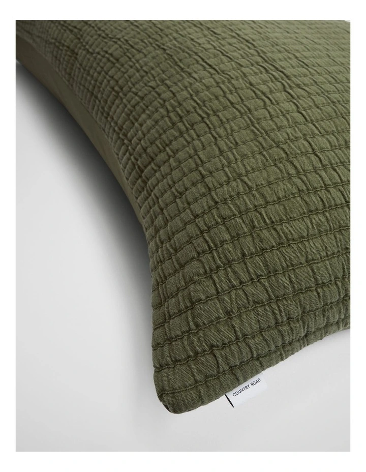 Pomona Standard Pillowcase Pair in Dark Olive image 2