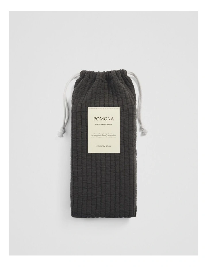Pomona European Pillowcase in Charcoal image 3