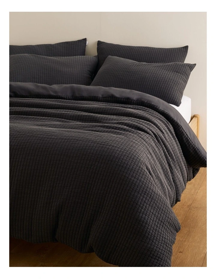 Pomona Queen Quilt Cover in Charcoal image 1