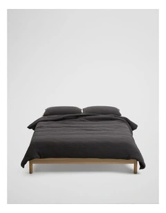 Pomona Queen Quilt Cover in Charcoal