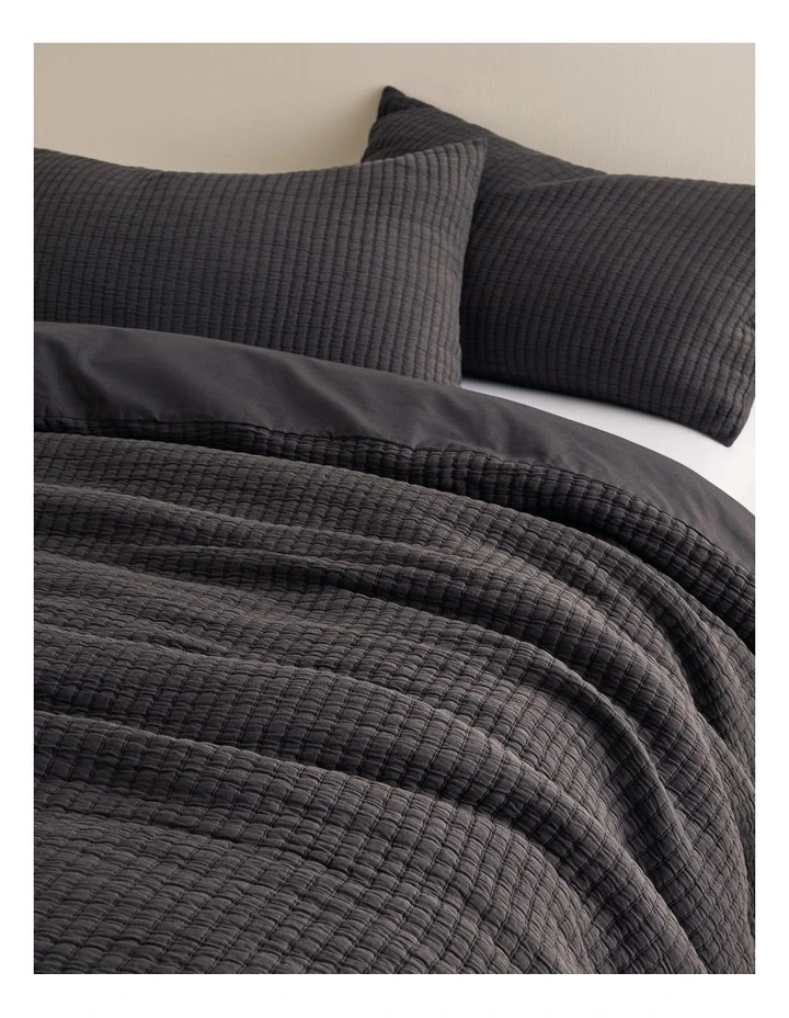 Pomona Queen Quilt Cover in Charcoal image 3