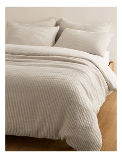Pomona Queen Quilt Cover in Natural