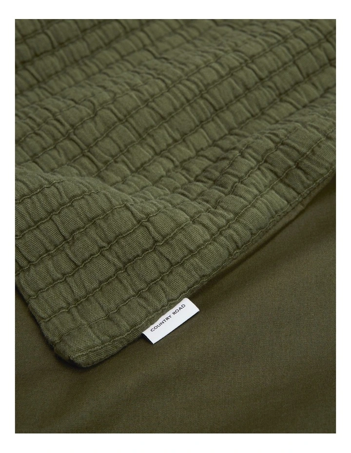 Pomona Queen Quilt Cover in Dark Olive image 2