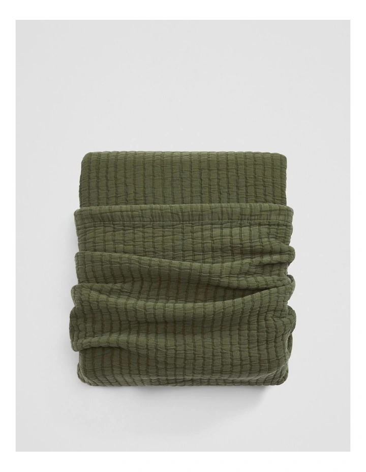 Pomona Queen Quilt Cover in Dark Olive image 3