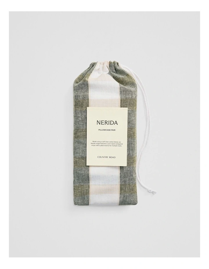 Nerida Standard Pillowcase Pair in Dark Olive image 4