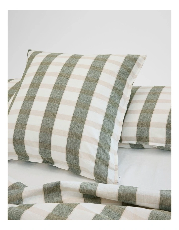Nerida European Pillowcase in Dark Olive image 2