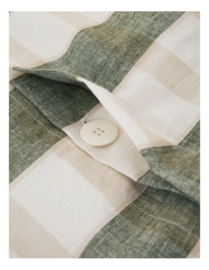 Nerida Queen Quilt Cover in Dark Olive image 3