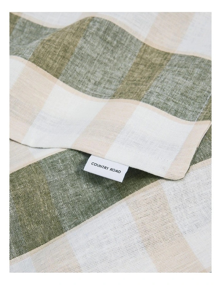Nerida Queen Quilt Cover in Dark Olive image 3