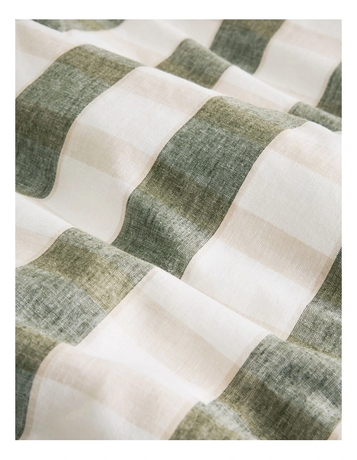Nerida Queen Quilt Cover in Dark Olive image 5