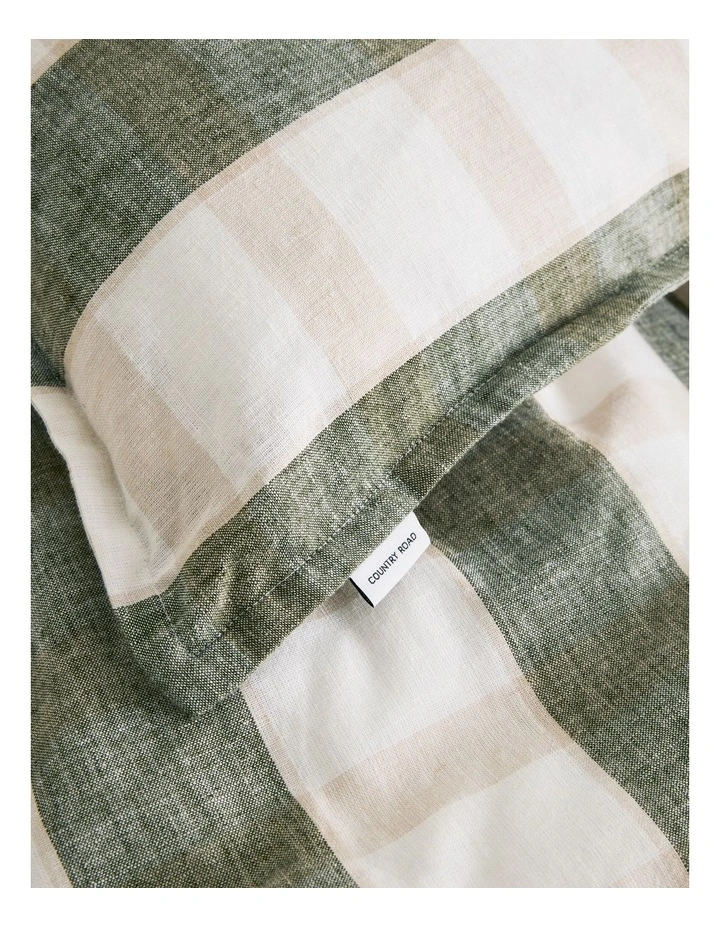 Nerida Queen Quilt Cover in Dark Olive image 6