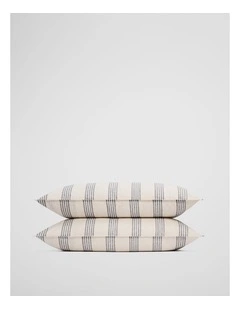 Riley King Pillow Case Pair in Natural