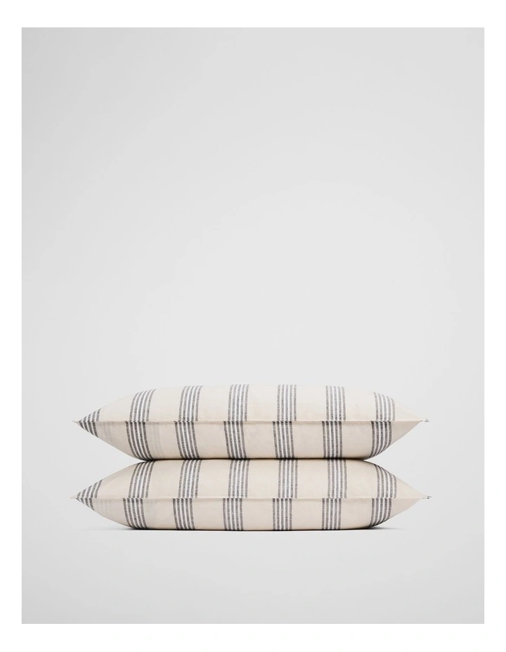 Riley King Pillow Case Pair in Natural image 1