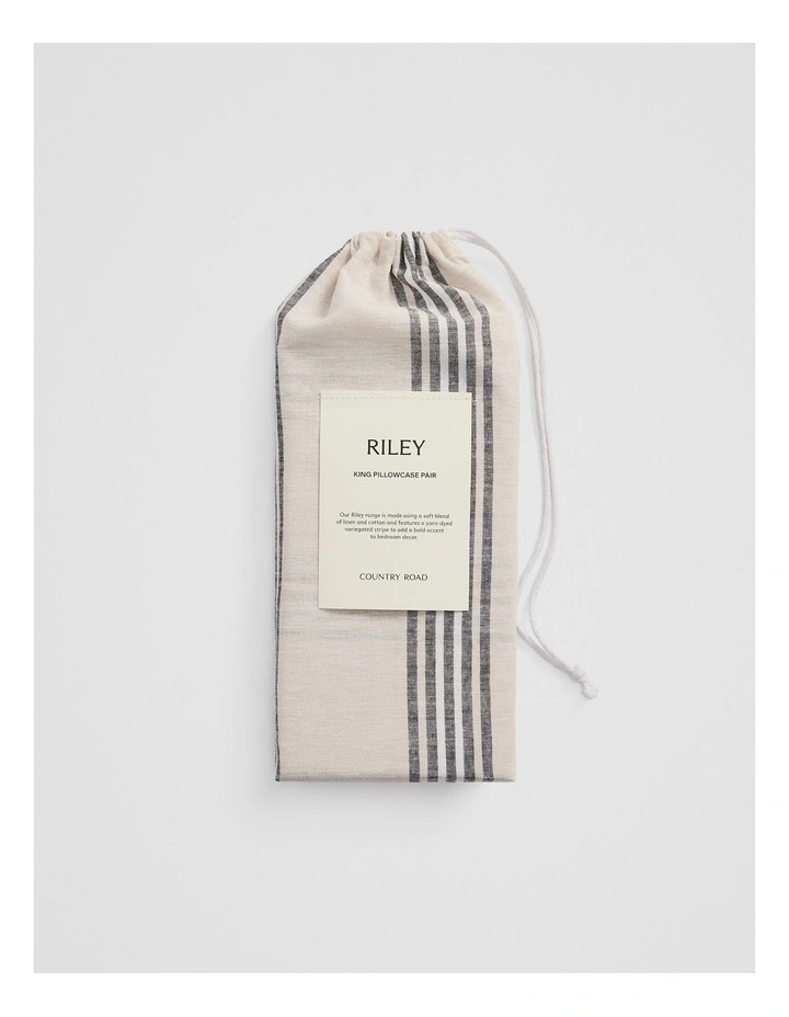 Riley King Pillow Case Pair in Natural image 4
