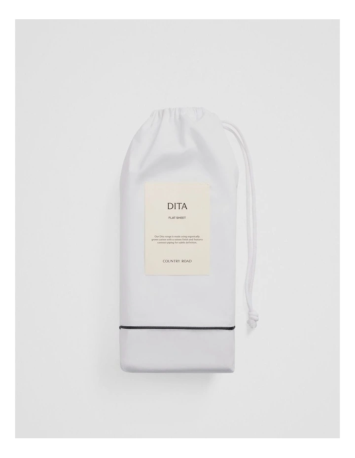 Dita K Flat Sheet in White image 4