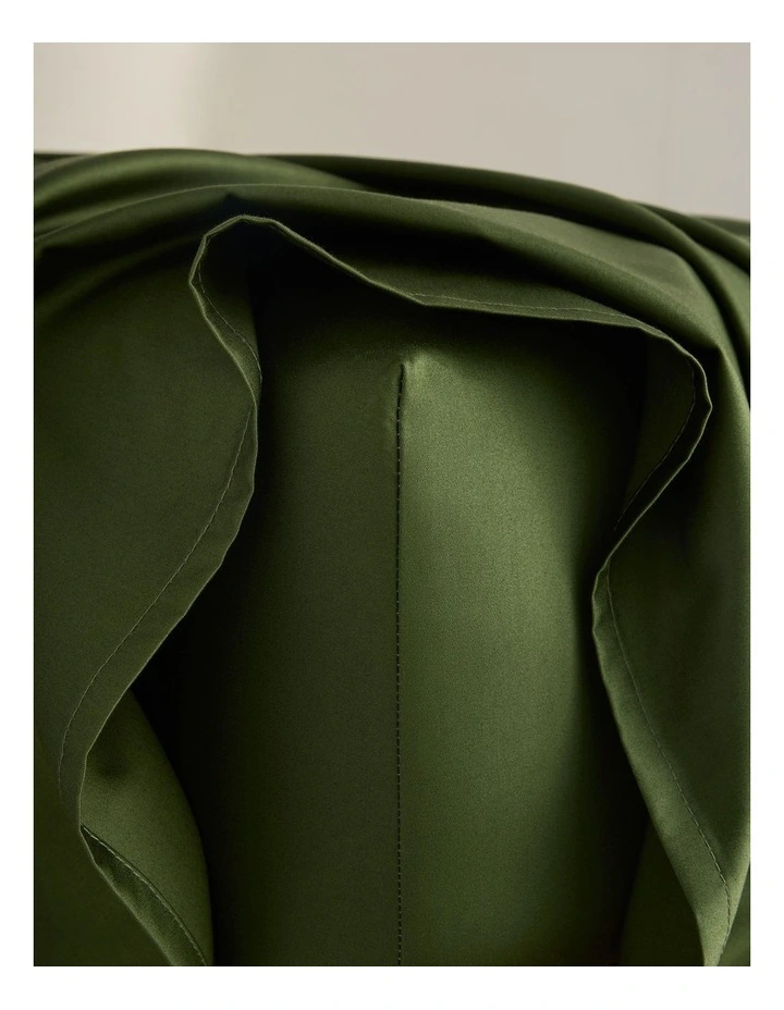 Dita Queen Flat Sheet in Dark Olive image 2