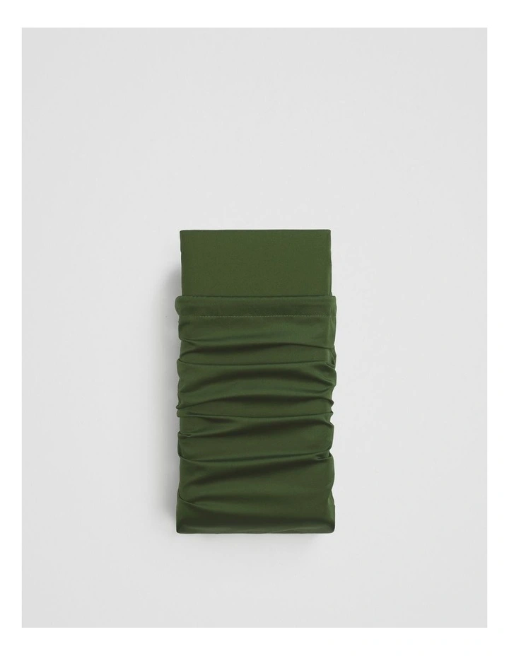 Dita Queen Flat Sheet in Dark Olive image 3