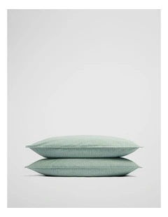 Brae Australian Cotton Stripe Standard Pillowcase Pair in Ripple