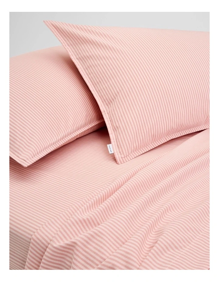 Brae Australian Cotton Stripe Standard Pillowcase Pair in Auburn image 2