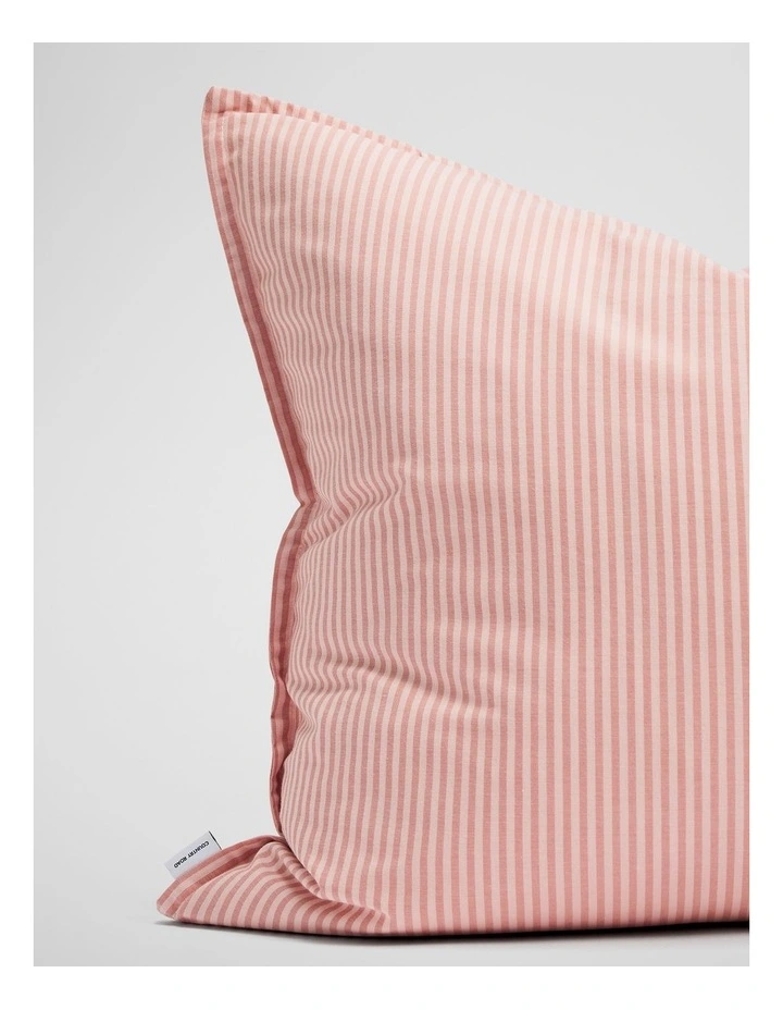 Brae Australian Cotton Stripe Standard Pillowcase Pair in Auburn image 3