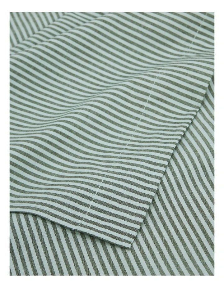 Brae Australian Cotton Stripe Queen Flat Sheet in Ripple image 3