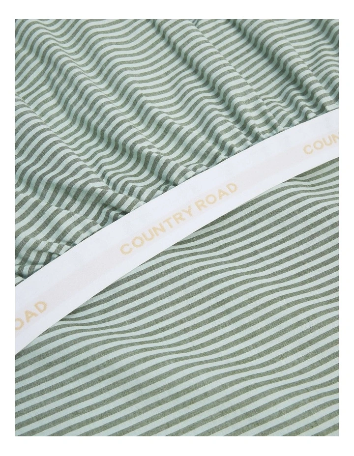 Brae Australian Cotton Stripe King Fit Sheet in Ripple image 3