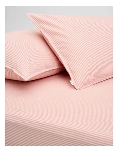 Brae Australian Cotton Stripe King Fit Sheet in Auburn