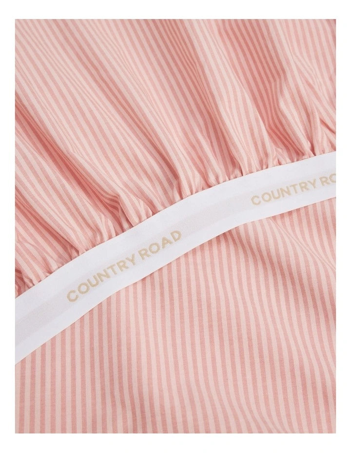 Brae Australian Cotton Stripe King Fit Sheet in Auburn image 3