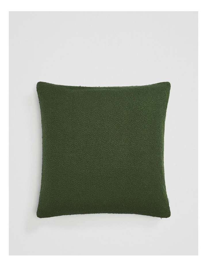 Marley Organically Grown Cotton 60x60 Cushion in Dark Olive image 1
