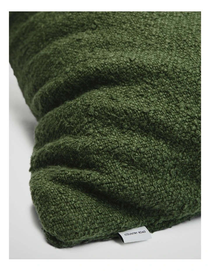 Marley Organically Grown Cotton 35x60 Cushion in Dark Olive image 2