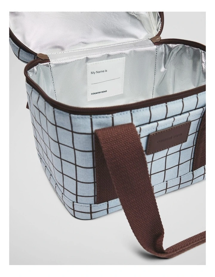 Elysia Cooler Bag in Ciel Blue Check image 2