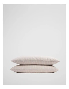 Evie Standard Pillowcase Pair in Natural