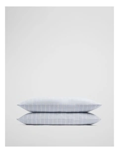 Evie Standard Pillowcase Pair in Ciel Blue