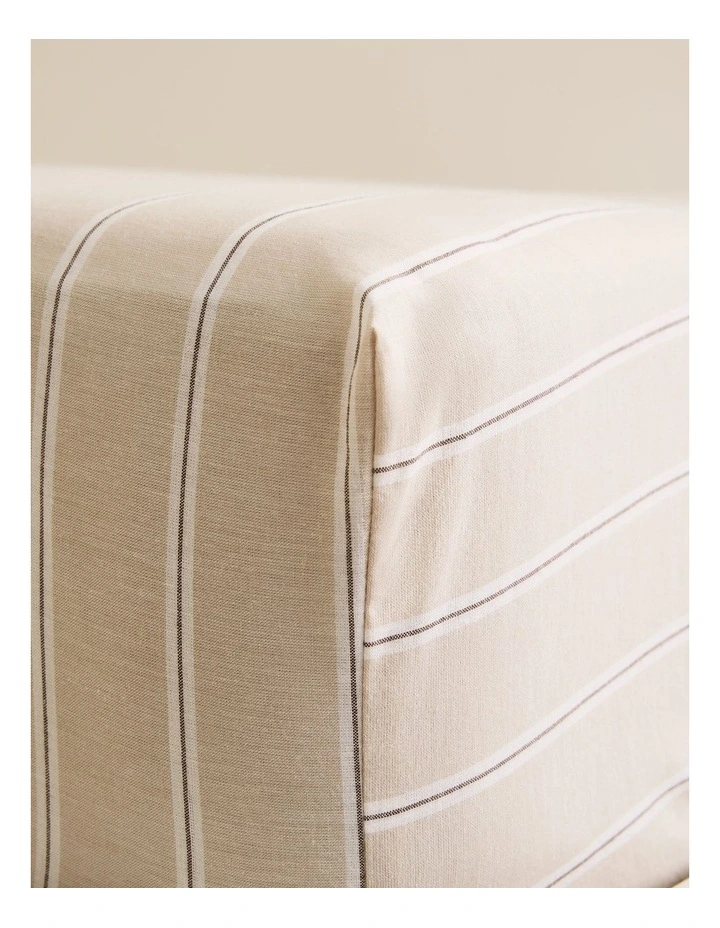 Evie Australian Cotton Single Fitted Sheet in Natural image 1