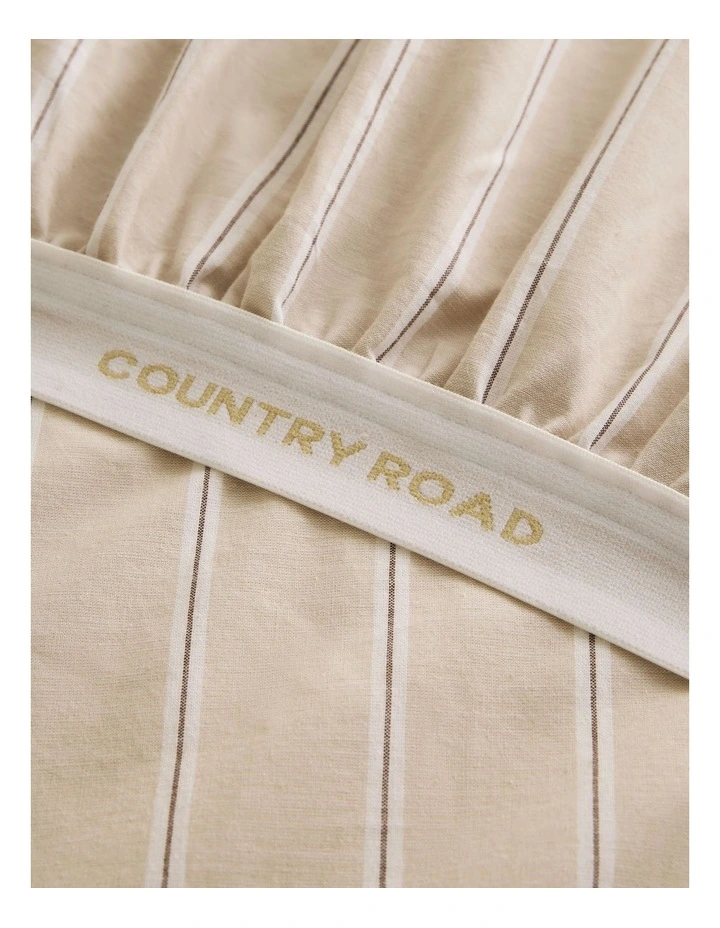 Evie Australian Cotton Single Fitted Sheet in Natural image 3