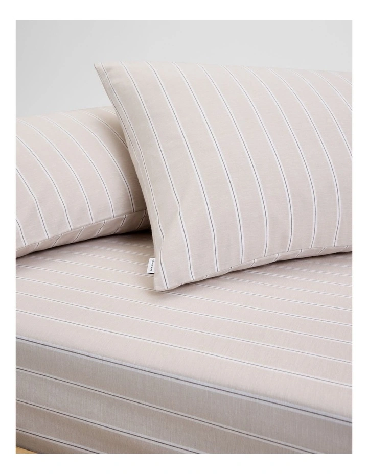 Evie King Single Fit Sheet in Natural image 1