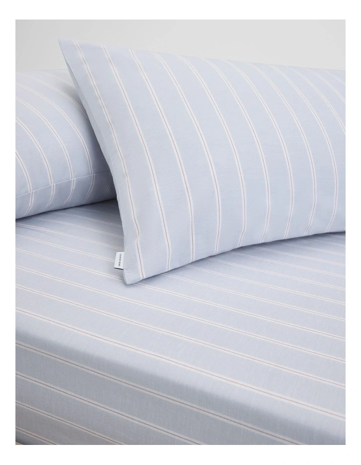 Evie King Single Fit Sheet in Ciel Blue image 1