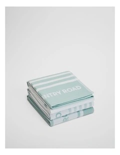 Aeri Australian Cotton Tea Towel Pack Of 3 in Ripple