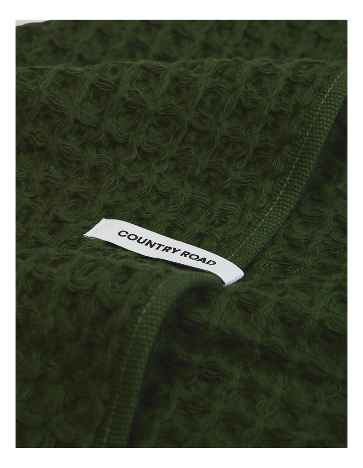Meeka Australian Cotton Tea Towel Pack Of 2 in Dark Olive image 2