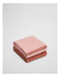 Meeka Australian Cotton Tea Towel Pack Of 2 in Auburn