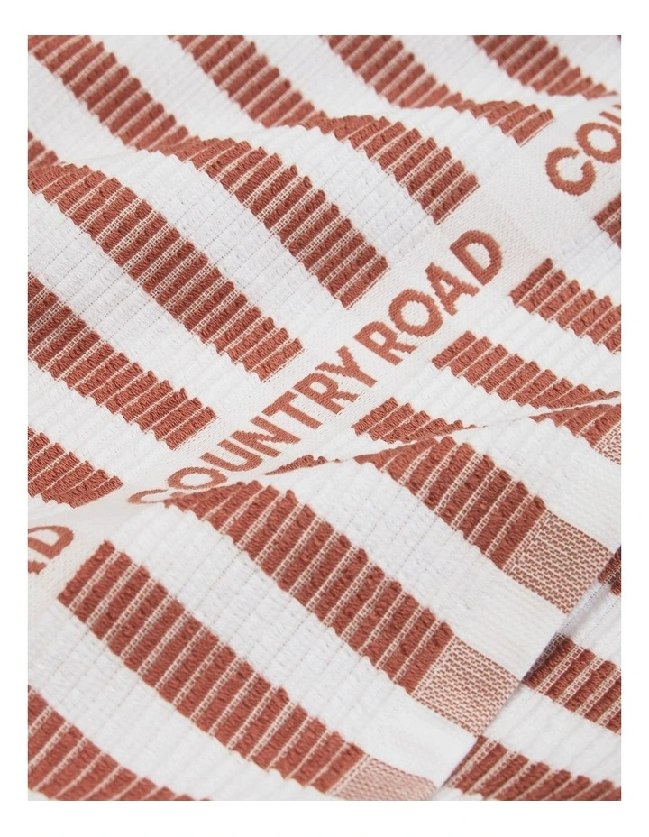 Cr Stripe Australian Cotton Tea Towel Pack Of 3 in Auburn image 2