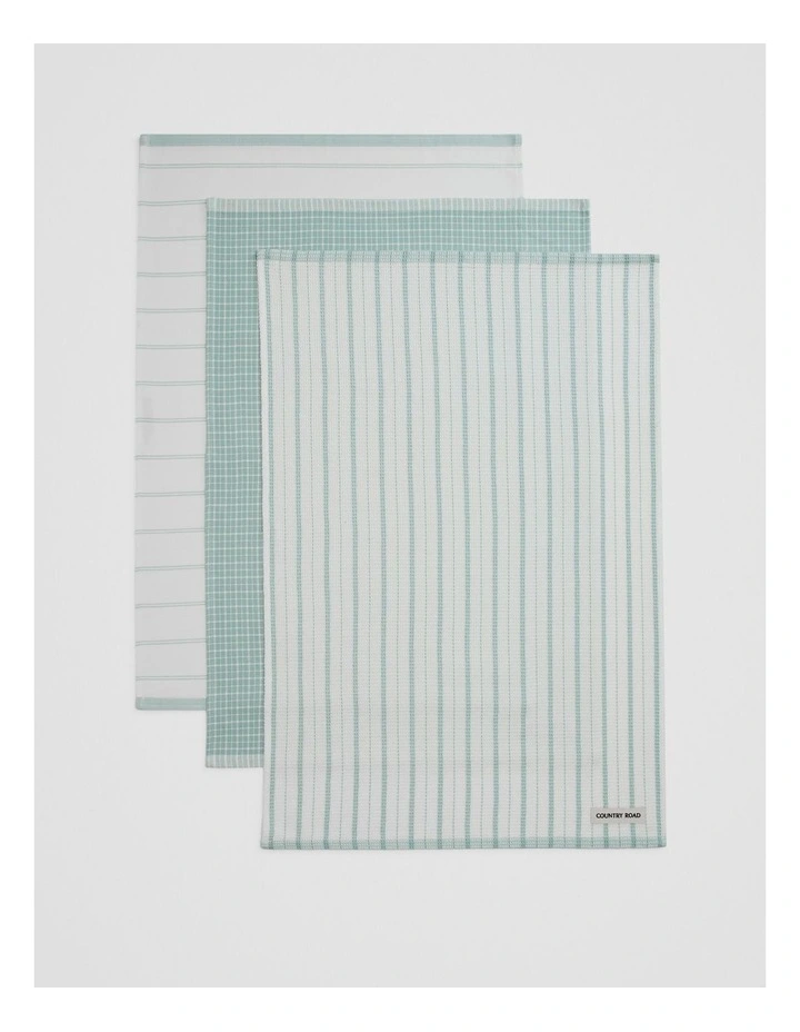 Laine Australian Cotton Tea Towel Pack of 3 in Ripple image 3