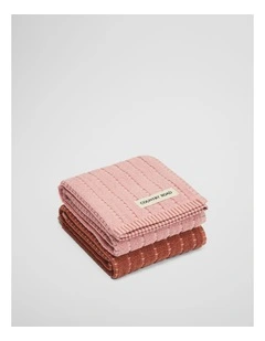 Mira Australian Cotton Tea Towel Pack of 2 in Auburn