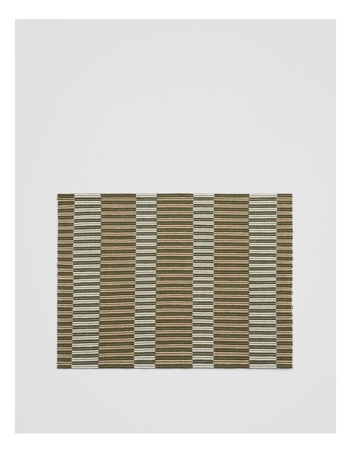 Tarra Placemat in Dark Olive Stripe image 1