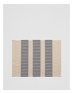 Tarra Placemat in Charcoal Stripe