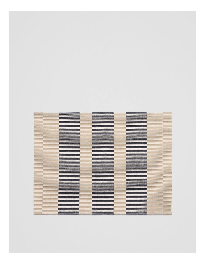 Tarra Placemat in Charcoal Stripe image 1
