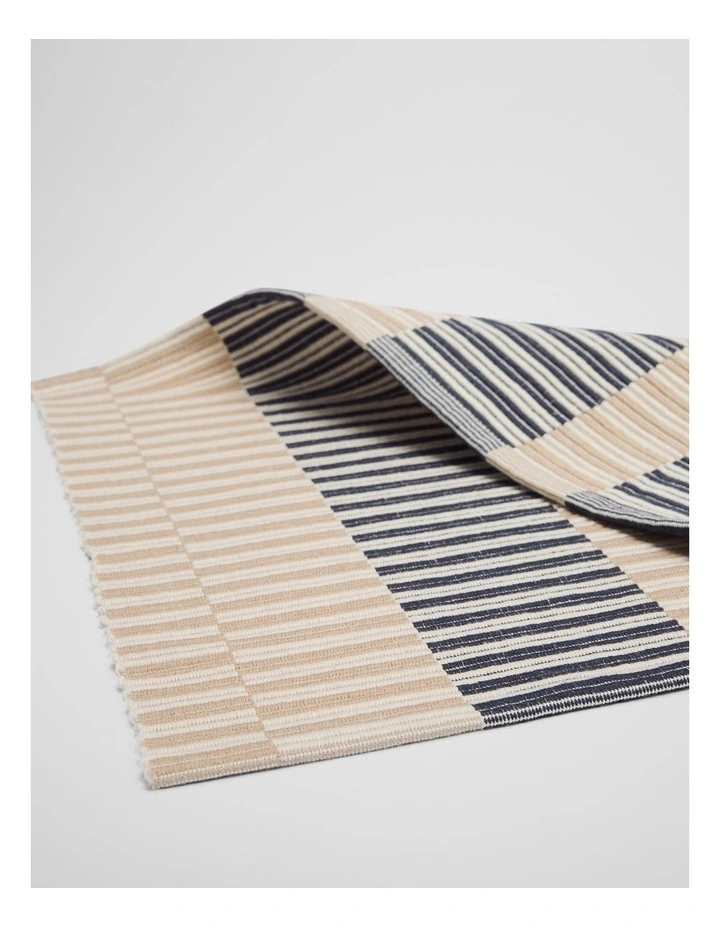 Tarra Placemat in Charcoal Stripe image 2