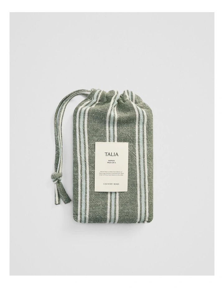 Talia Napkin Set Of 4 in Dark Olive image 4