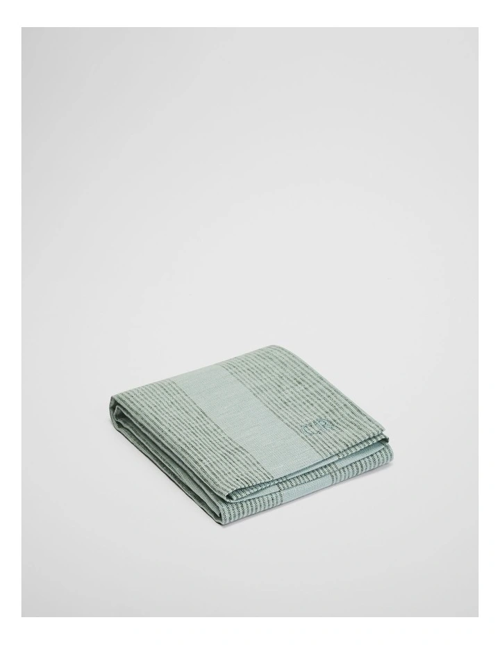 Knox Linen Tea Towel in Dark Olive image 1